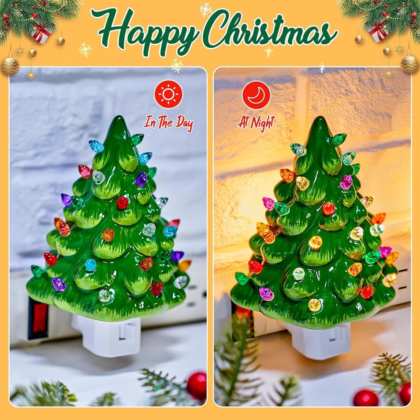 🎄Christmas tree night light & bedside lamp