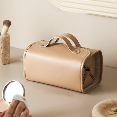 Leather Waterproof Cosmetic Bag